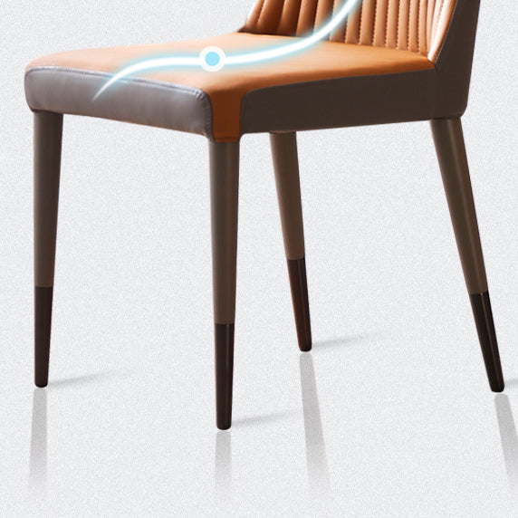 Scandinavian Style Upholstered Armless Dining Chairs Wingback Side Chair for Home