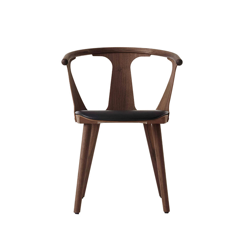 Scandinavian Style Upholstered Side Chair Slat Back Armless Dining Chair