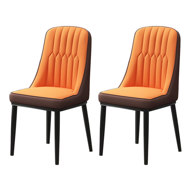 Scandinavian Style Metal Dining Chair Dining Room Parsons Armless Chair