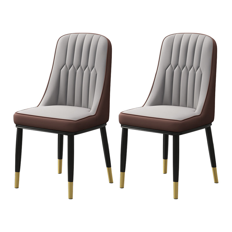 Scandinavian Style Metal Dining Chair Dining Room Parsons Armless Chair