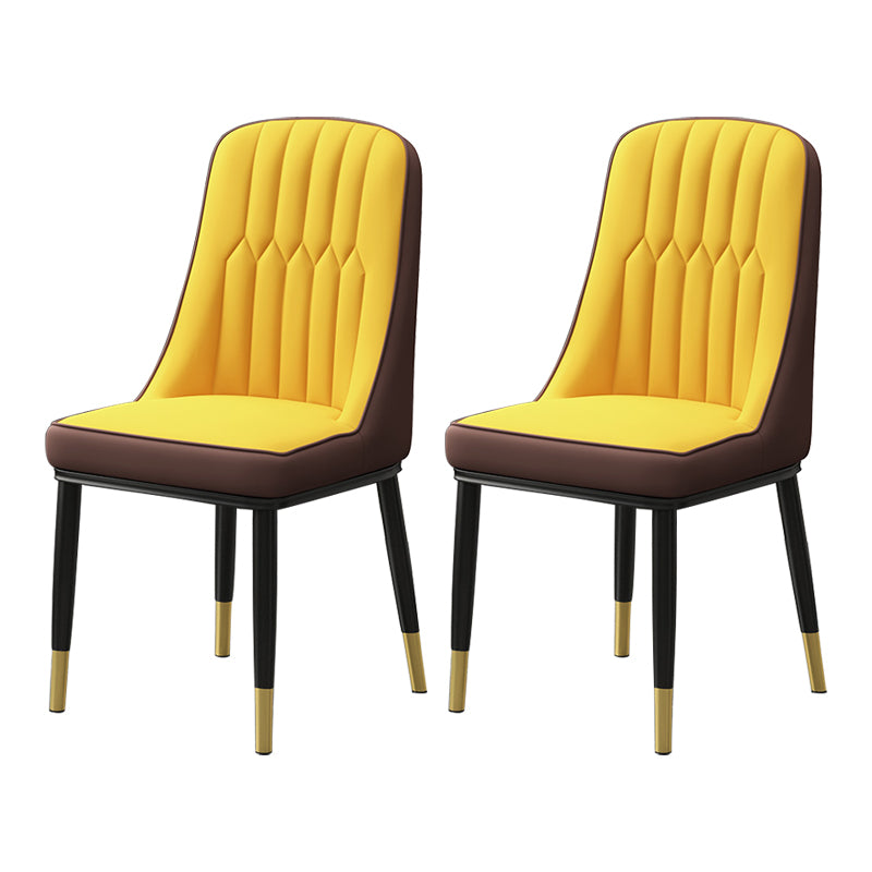 Scandinavian Style Metal Dining Chair Dining Room Parsons Armless Chair