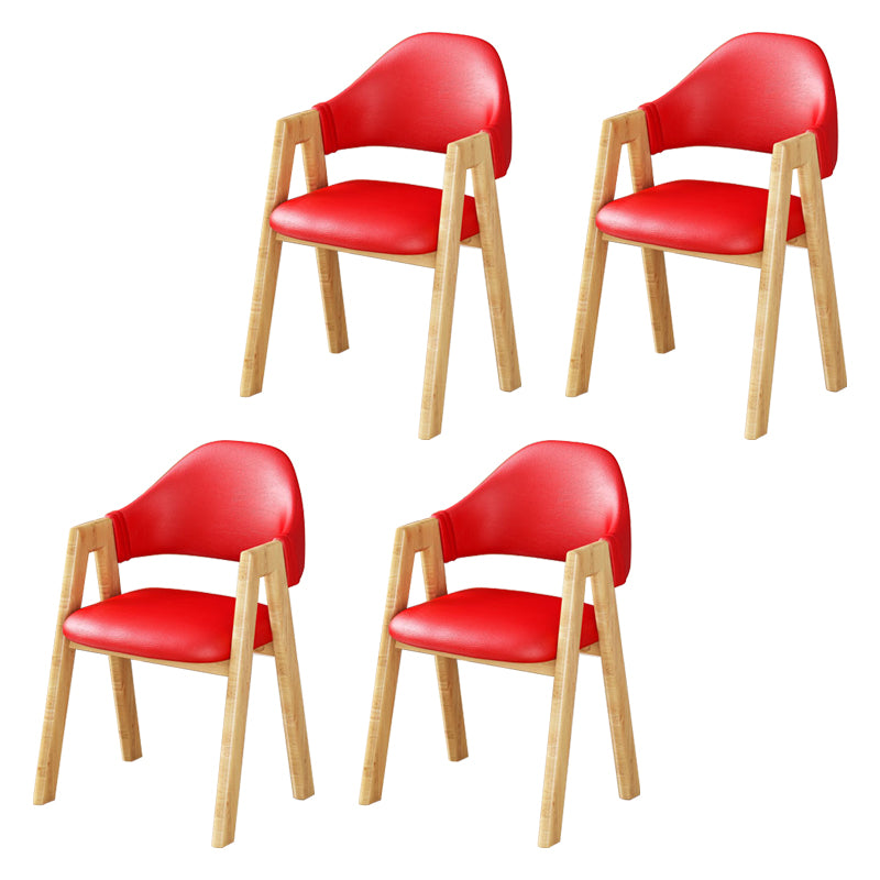 Upholstered Scandinavian Coffee Shop Arm Chair Open Matte Finish Dining Chair