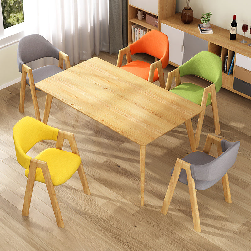 Upholstered Scandinavian Coffee Shop Arm Chair Open Matte Finish Dining Chair