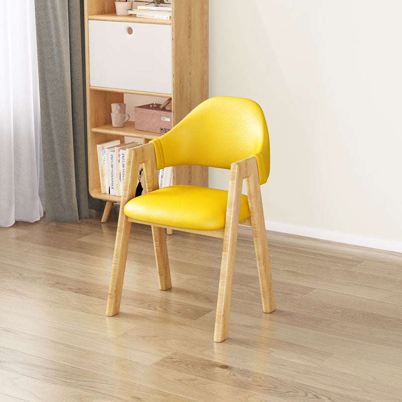 Upholstered Scandinavian Coffee Shop Arm Chair Open Matte Finish Dining Chair