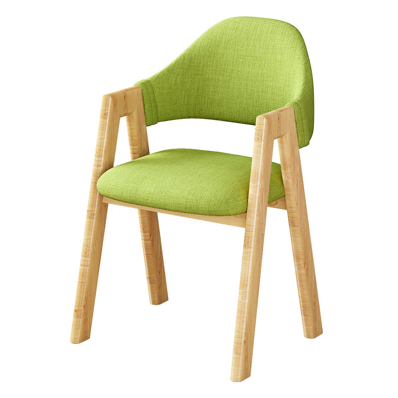 Upholstered Scandinavian Coffee Shop Arm Chair Open Matte Finish Dining Chair