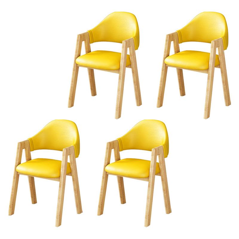 Upholstered Scandinavian Coffee Shop Arm Chair Open Matte Finish Dining Chair