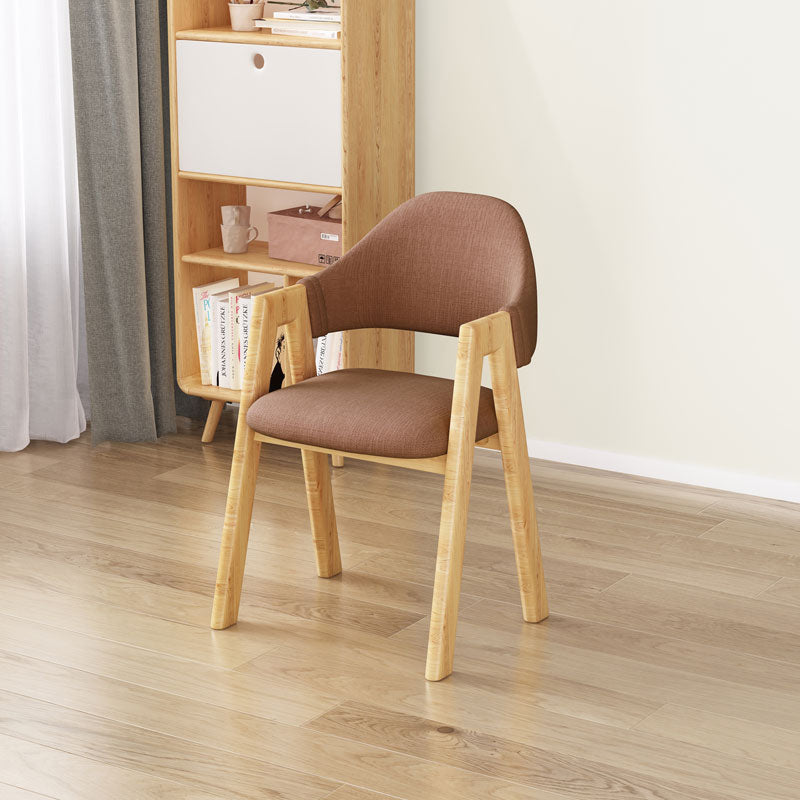 Upholstered Scandinavian Coffee Shop Arm Chair Open Matte Finish Dining Chair