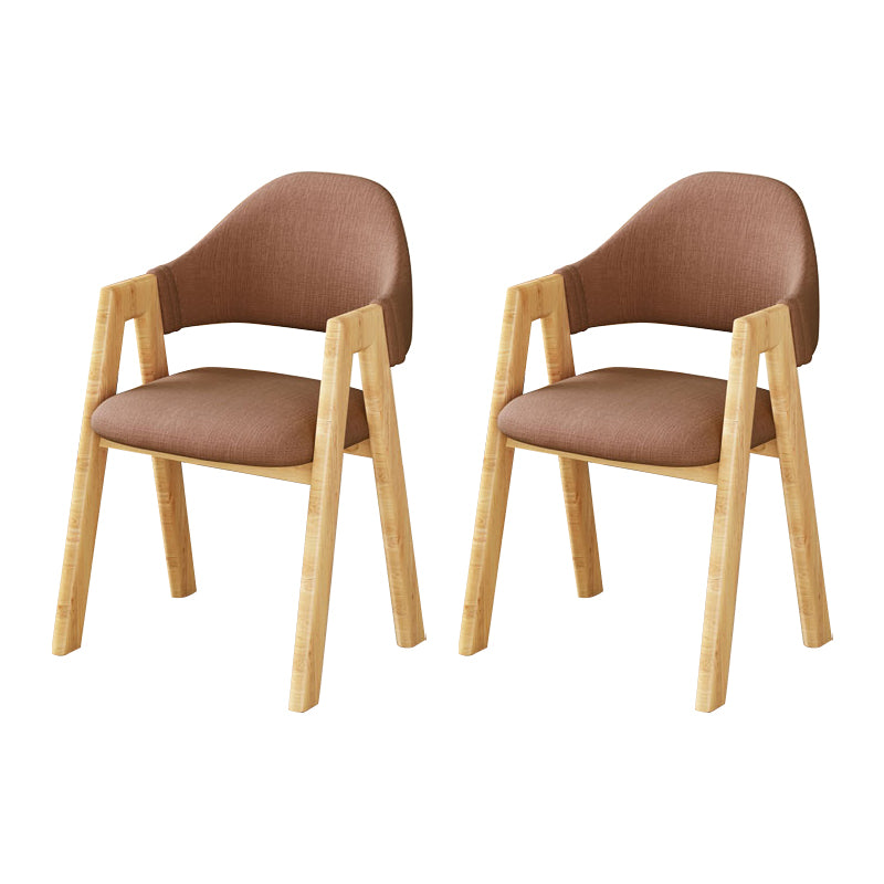 Upholstered Scandinavian Coffee Shop Arm Chair Open Matte Finish Dining Chair