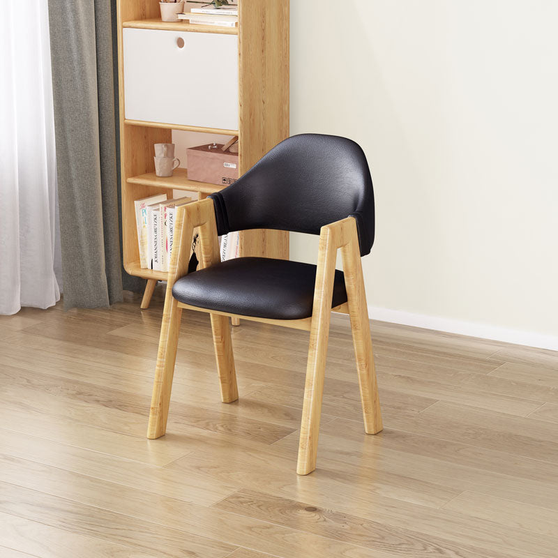 Upholstered Scandinavian Coffee Shop Arm Chair Open Matte Finish Dining Chair