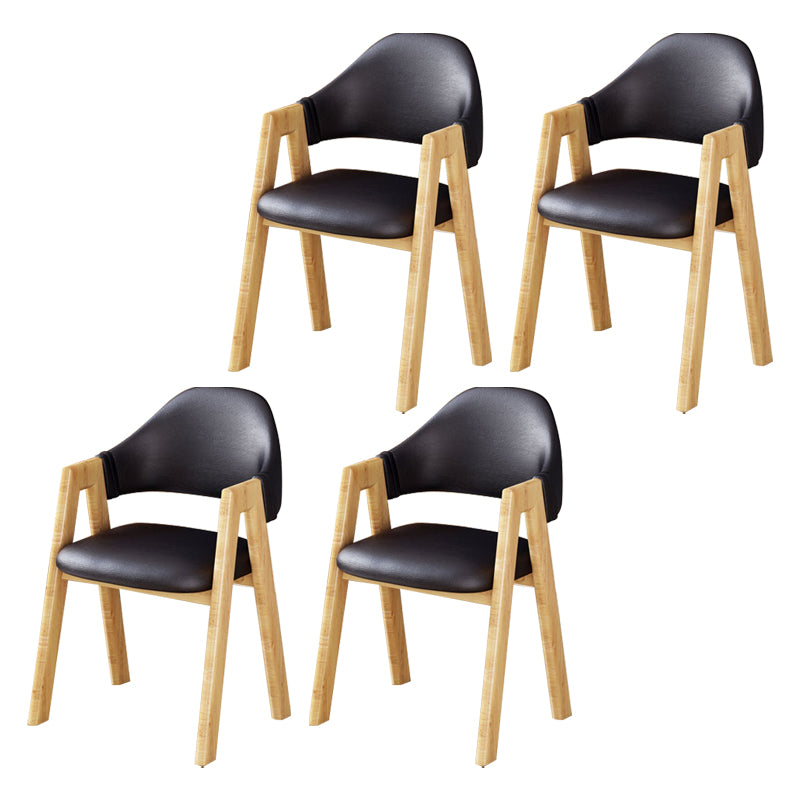 Upholstered Scandinavian Coffee Shop Arm Chair Open Matte Finish Dining Chair