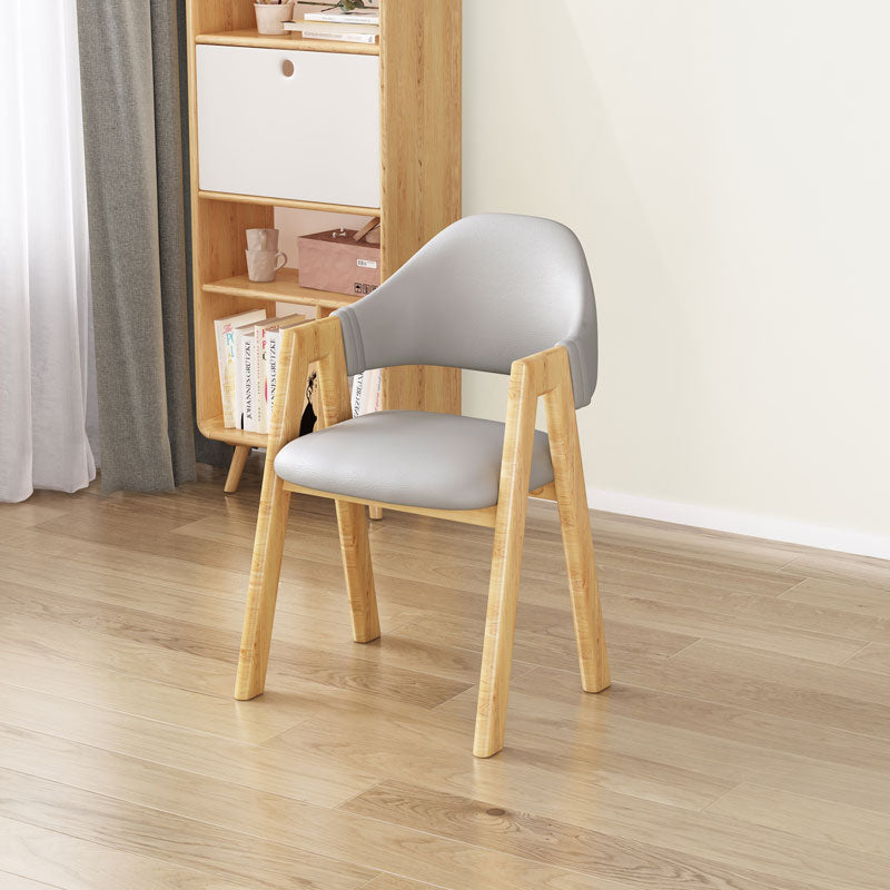 Upholstered Scandinavian Coffee Shop Arm Chair Open Matte Finish Dining Chair