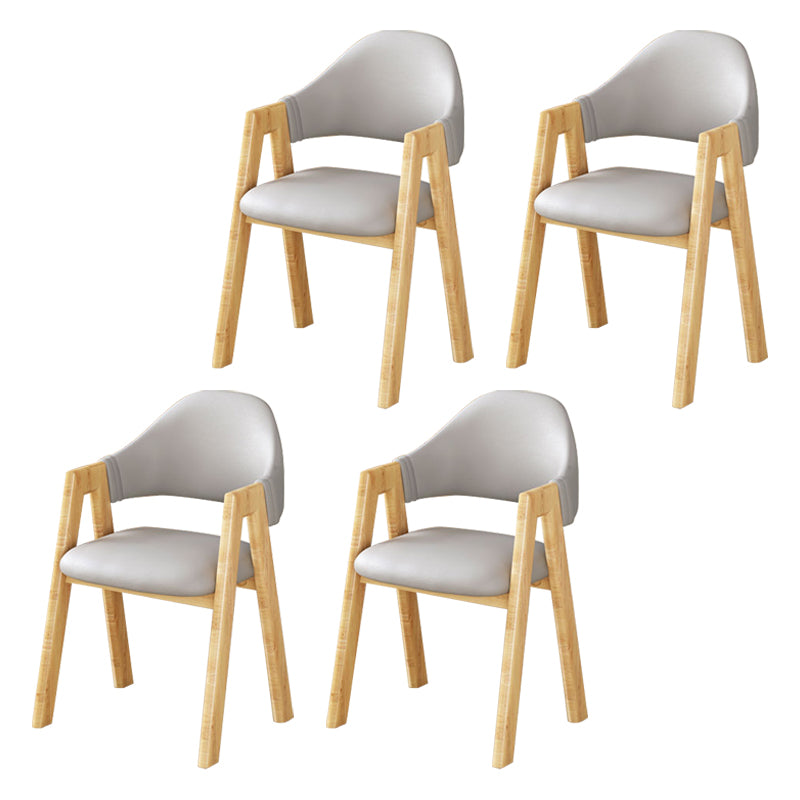 Upholstered Scandinavian Coffee Shop Arm Chair Open Matte Finish Dining Chair