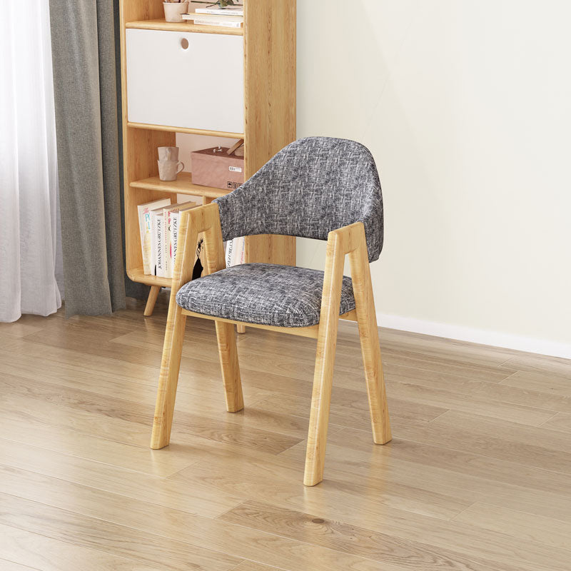 Upholstered Scandinavian Coffee Shop Arm Chair Open Matte Finish Dining Chair