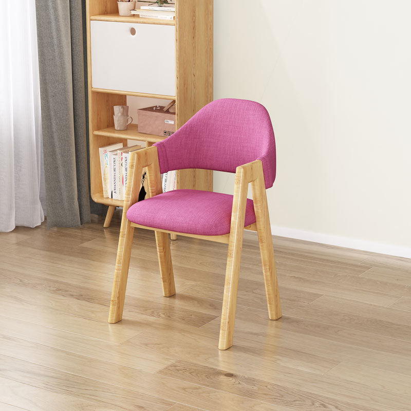 Upholstered Scandinavian Coffee Shop Arm Chair Open Matte Finish Dining Chair