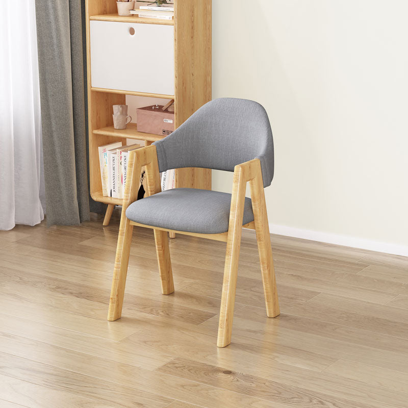 Upholstered Scandinavian Coffee Shop Arm Chair Open Matte Finish Dining Chair