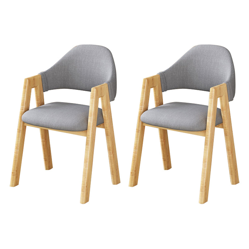 Upholstered Scandinavian Coffee Shop Arm Chair Open Matte Finish Dining Chair