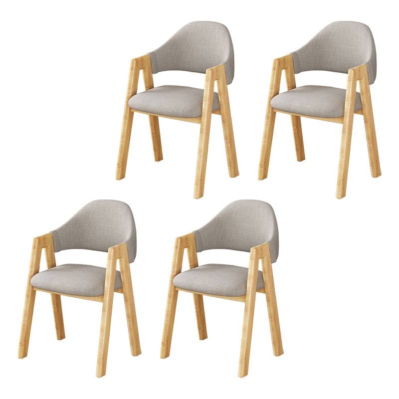 Upholstered Scandinavian Coffee Shop Arm Chair Open Matte Finish Dining Chair