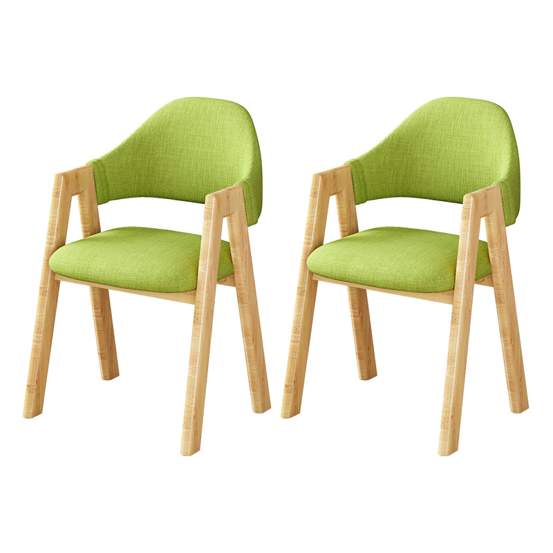 Upholstered Scandinavian Coffee Shop Arm Chair Open Matte Finish Dining Chair