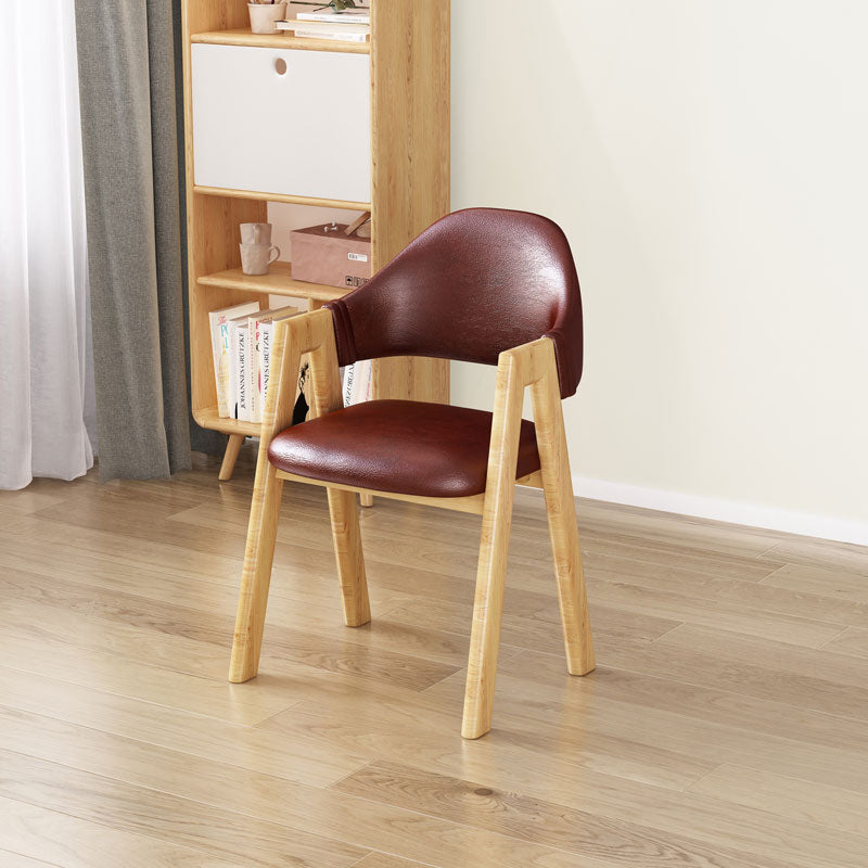 Upholstered Scandinavian Coffee Shop Arm Chair Open Matte Finish Dining Chair