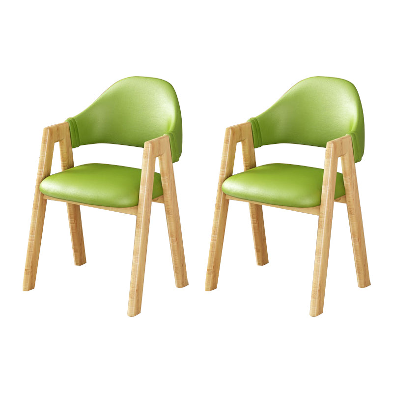 Upholstered Scandinavian Coffee Shop Arm Chair Open Matte Finish Dining Chair