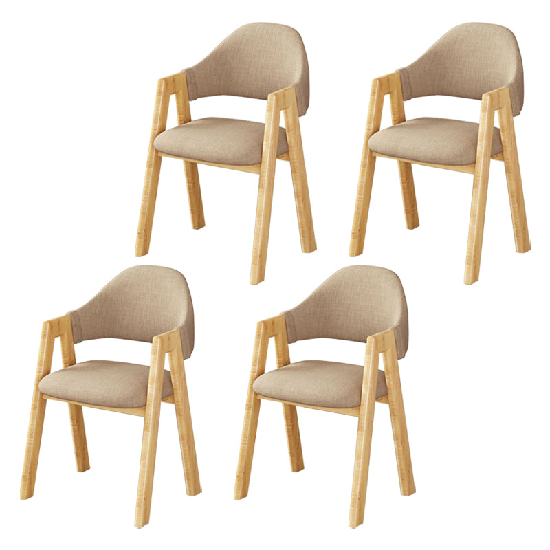 Upholstered Scandinavian Coffee Shop Arm Chair Open Matte Finish Dining Chair
