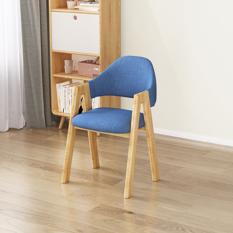 Upholstered Scandinavian Coffee Shop Arm Chair Open Matte Finish Dining Chair