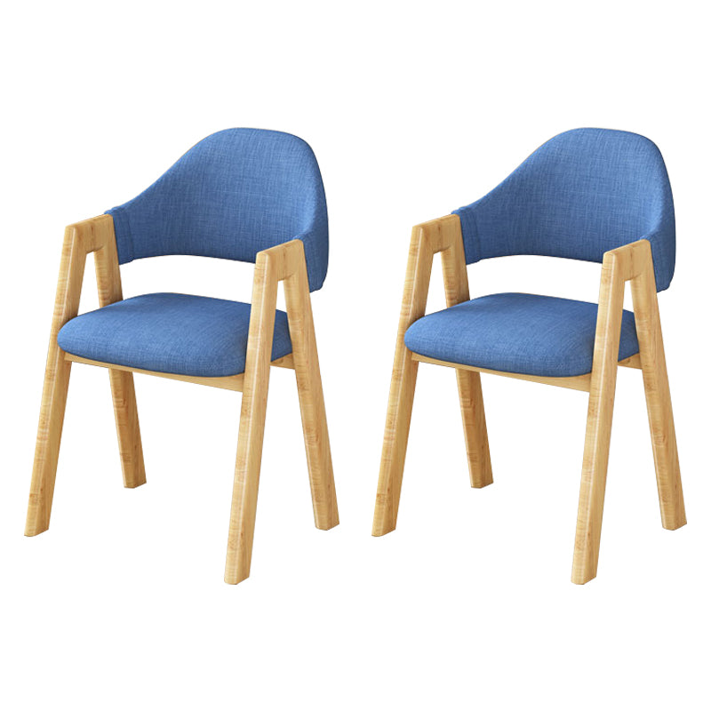 Upholstered Scandinavian Coffee Shop Arm Chair Open Matte Finish Dining Chair