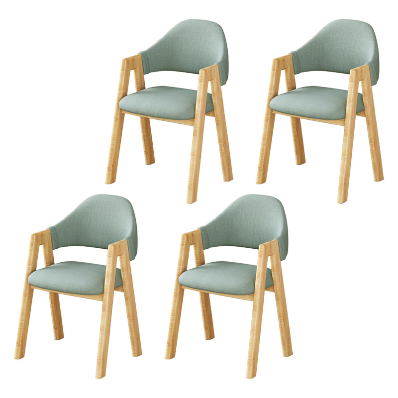Upholstered Scandinavian Coffee Shop Arm Chair Open Matte Finish Dining Chair