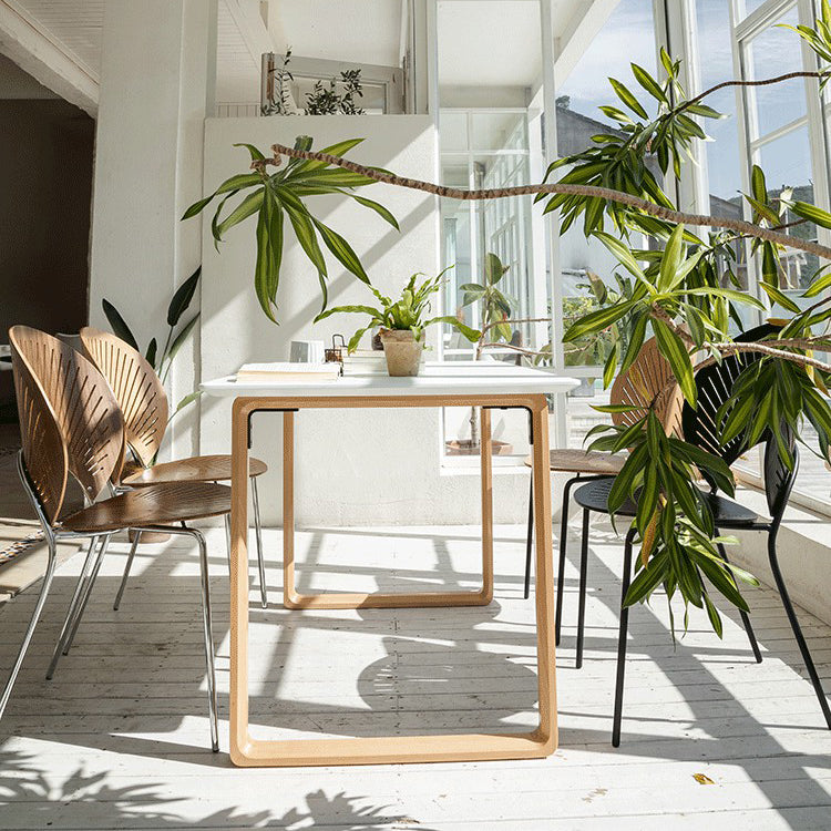 Contemporary Metal Dining Room Chairs Wood Dining Armless chairs for Home Use