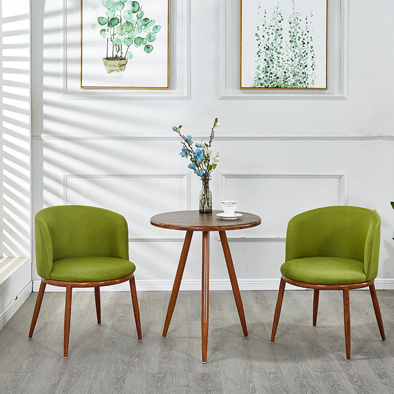 Scandinavian Home Side Chair Parsons Back Metal Upholstered Dining Room Chair