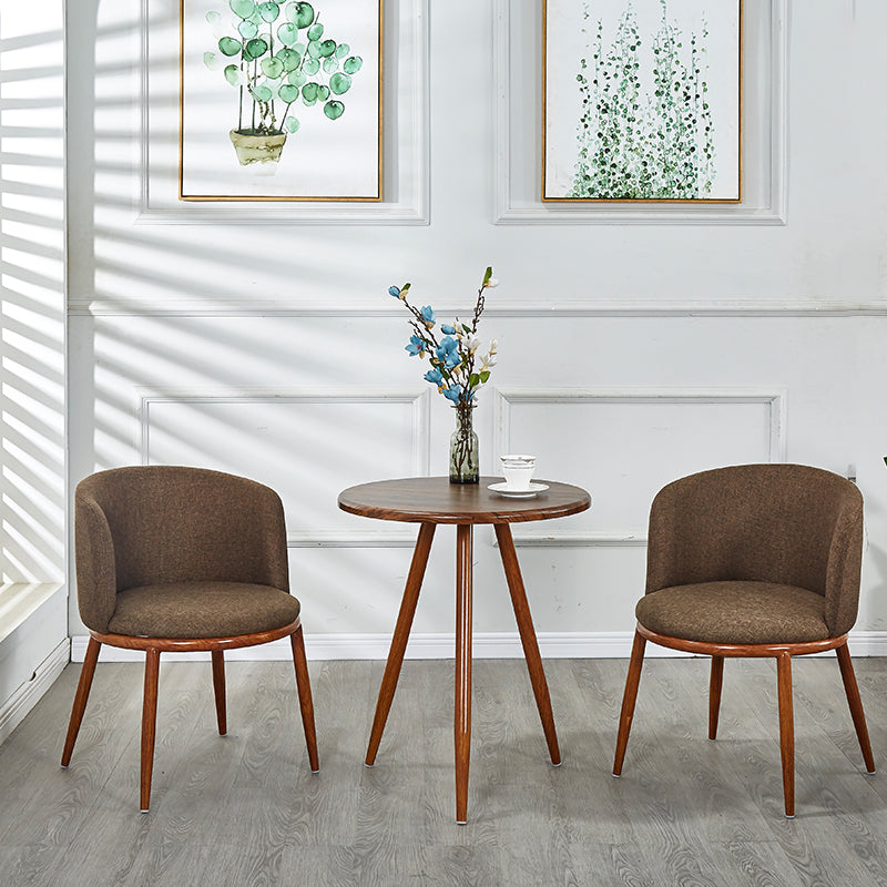 Scandinavian Home Side Chair Parsons Back Metal Upholstered Dining Room Chair