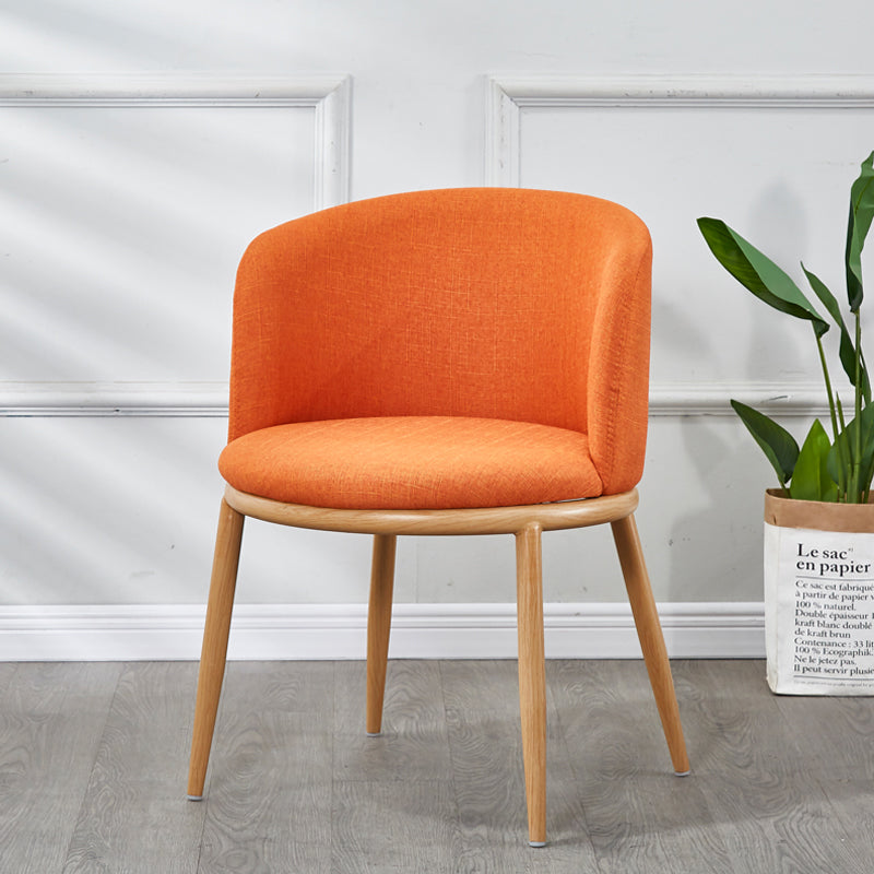 Scandinavian Home Side Chair Parsons Back Metal Upholstered Dining Room Chair