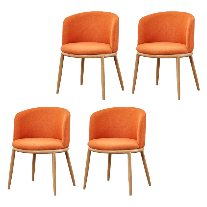 Scandinavian Home Side Chair Parsons Back Metal Upholstered Dining Room Chair