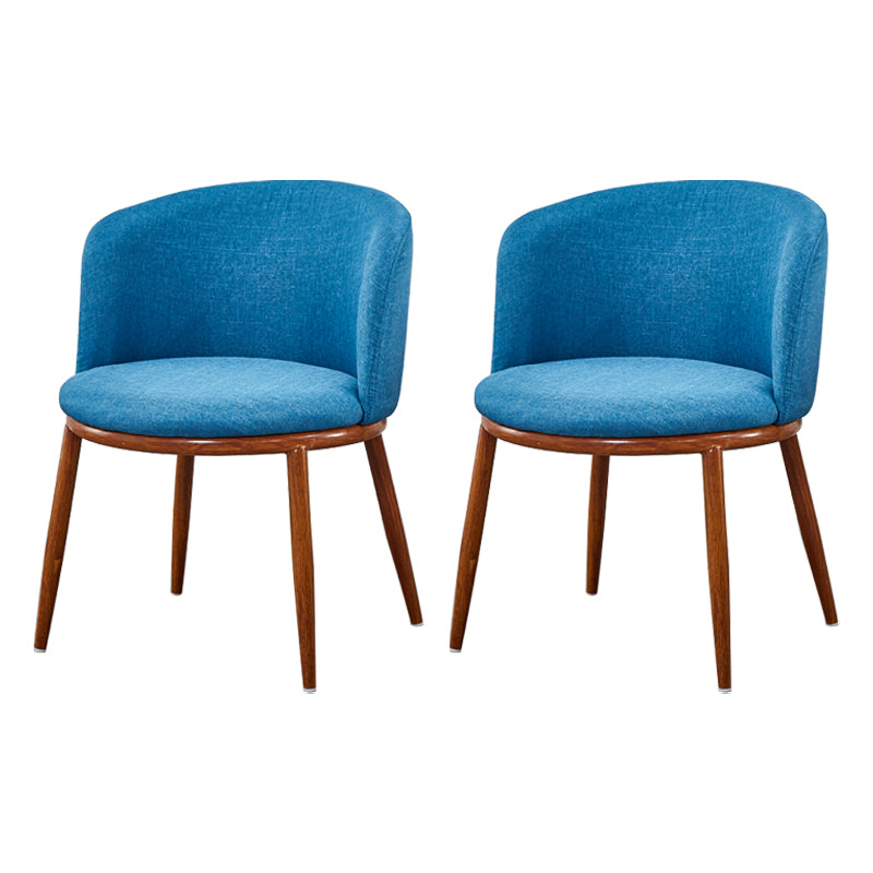 Scandinavian Home Side Chair Parsons Back Metal Upholstered Dining Room Chair