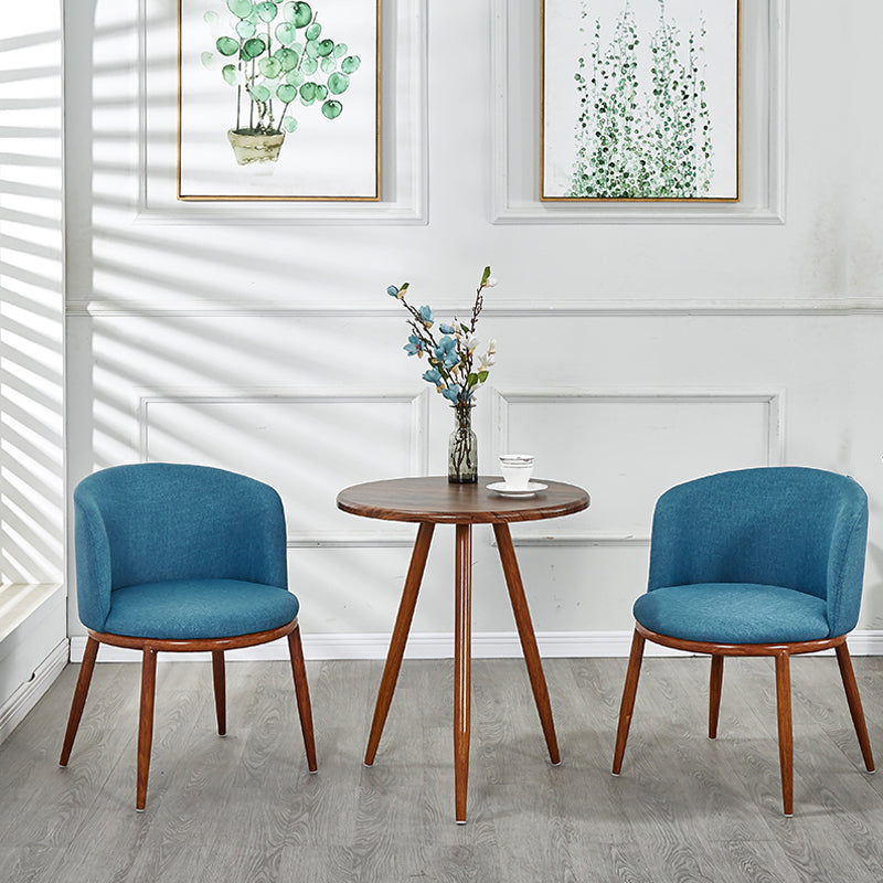 Scandinavian Home Side Chair Parsons Back Metal Upholstered Dining Room Chair