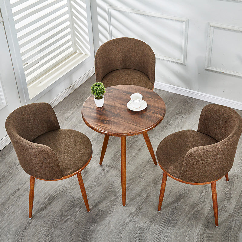 Scandinavian Home Side Chair Parsons Back Metal Upholstered Dining Room Chair