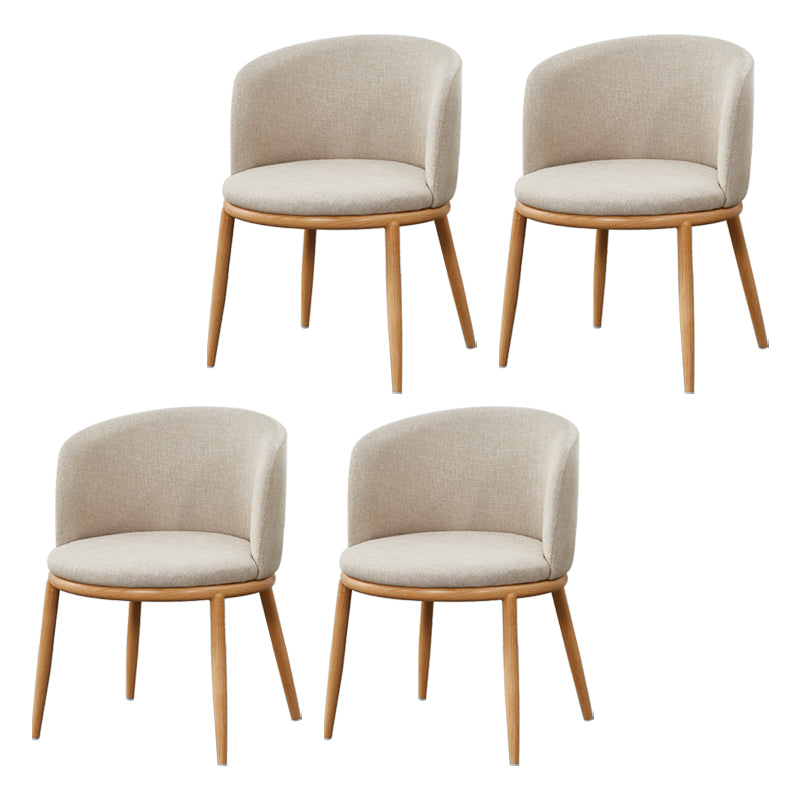 Scandinavian Home Side Chair Parsons Back Metal Upholstered Dining Room Chair
