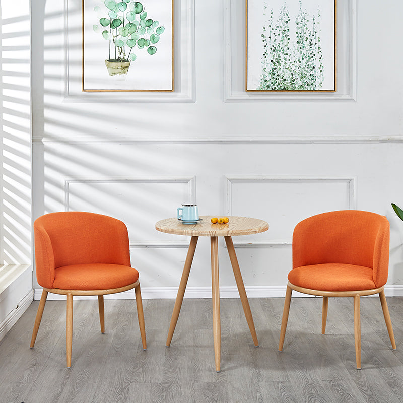 Scandinavian Home Side Chair Parsons Back Metal Upholstered Dining Room Chair