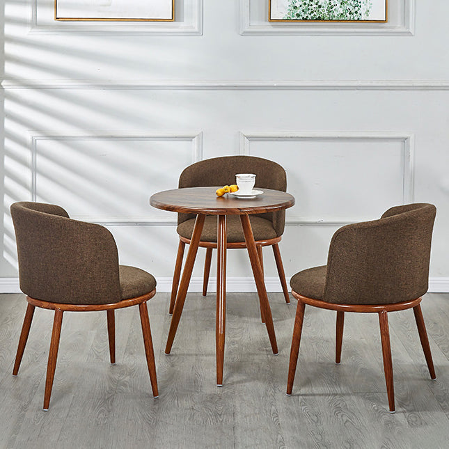 Scandinavian Home Side Chair Parsons Back Metal Upholstered Dining Room Chair
