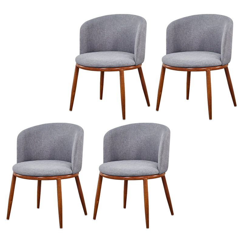 Scandinavian Home Side Chair Parsons Back Metal Upholstered Dining Room Chair