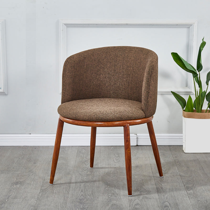 Scandinavian Home Side Chair Parsons Back Metal Upholstered Dining Room Chair