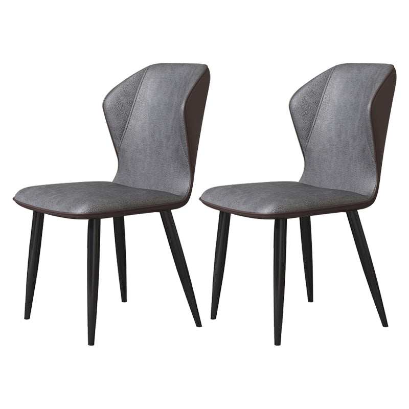Chaise d'appoint scandinave à oreilles, chaise de salle à manger rembourrée en métal
