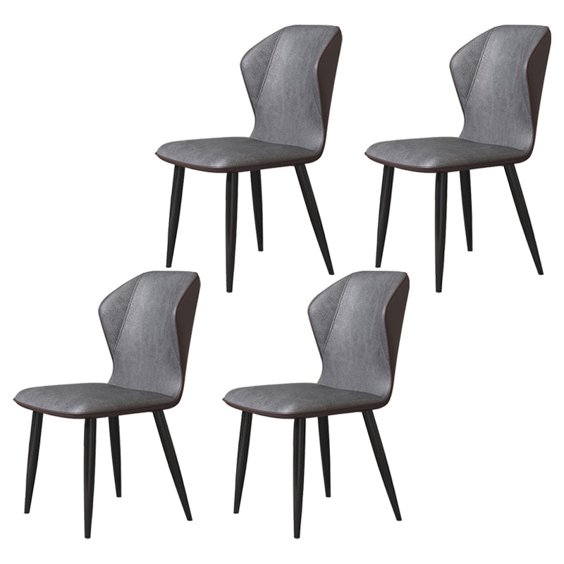 Chaise d'appoint scandinave à oreilles, chaise de salle à manger rembourrée en métal