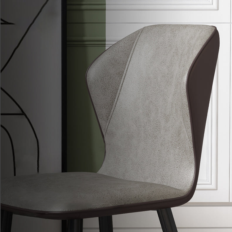 Chaise d'appoint scandinave à oreilles, chaise de salle à manger rembourrée en métal