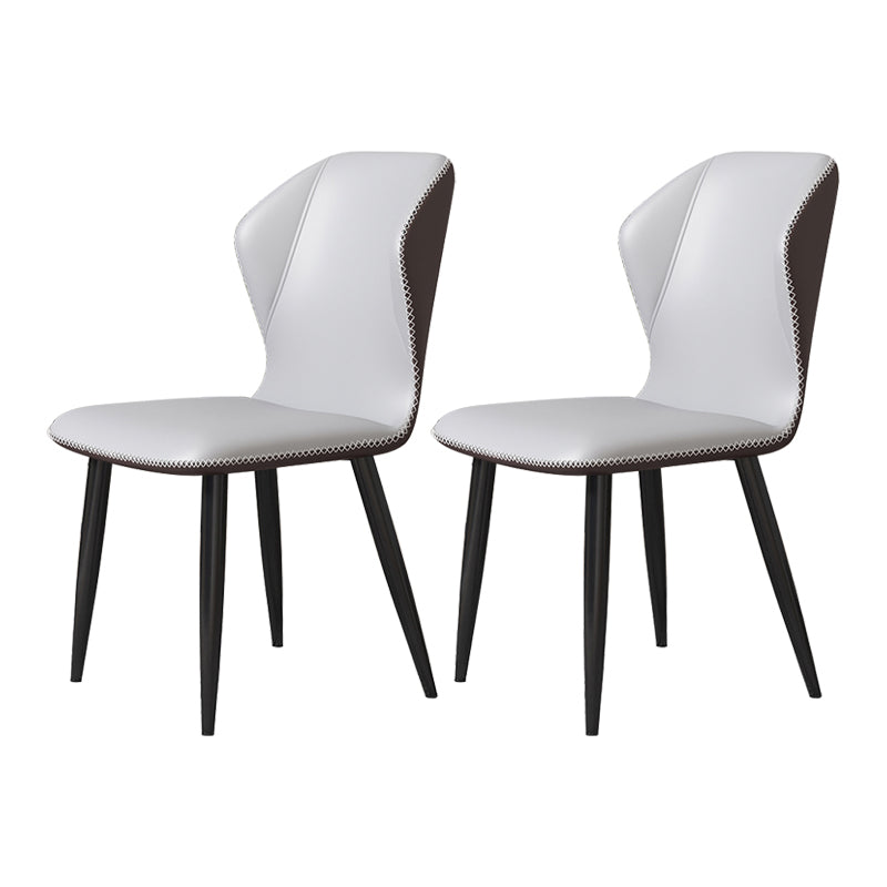 Chaise d'appoint scandinave à oreilles, chaise de salle à manger rembourrée en métal