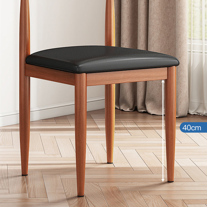 Modern Indoor-Outdoor Metal Chair Dining Room Armless Cow Horn Open Back Dining Side Chair