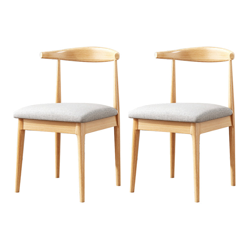Home Contemporary Side Chair Open Back Metal Upholstered Dining Room Chair