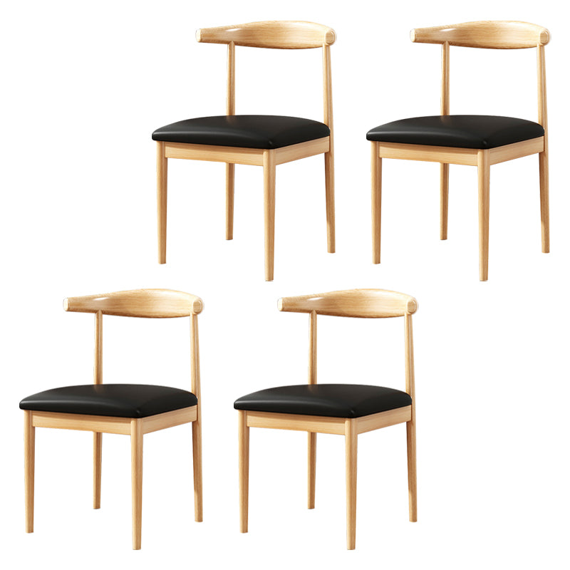 Home Contemporary Side Chair Open Back Metal Upholstered Dining Room Chair