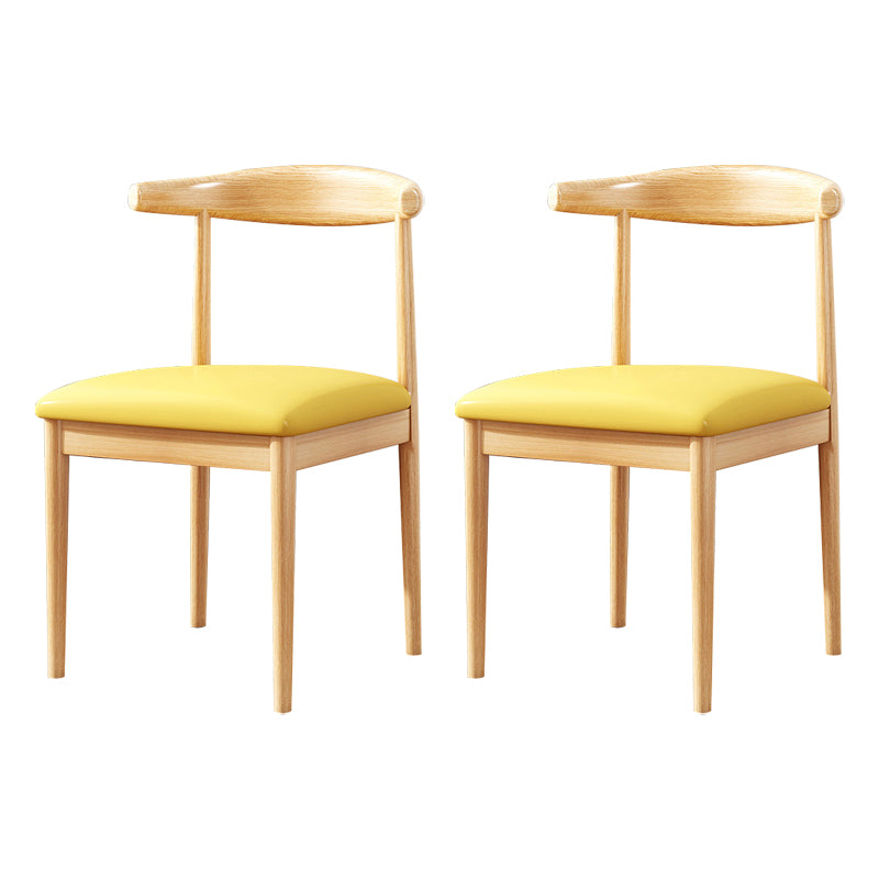 Home Contemporary Side Chair Open Back Metal Upholstered Dining Room Chair