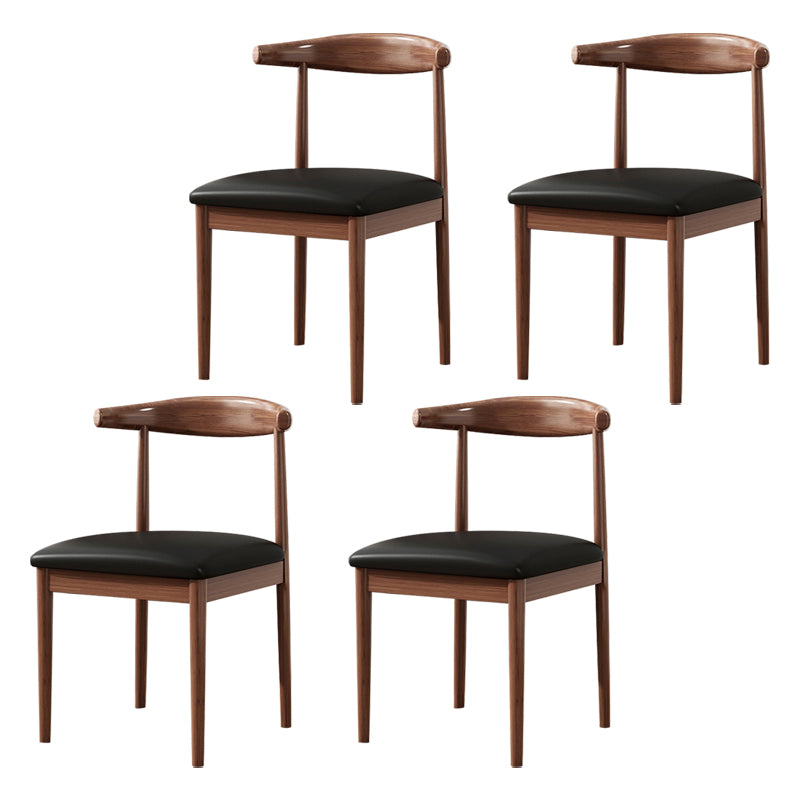 Home Contemporary Side Chair Open Back Metal Upholstered Dining Room Chair